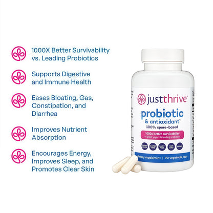 Justthrive Probiotic & Antioxidant Supplement 90 Caps